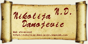 Nikolija Danojević vizit kartica